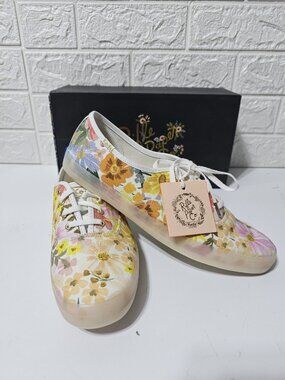 NEW Keds Rifle Paper Co Size 6.5 Double Decker Marguerite Slip On Floral Shoes